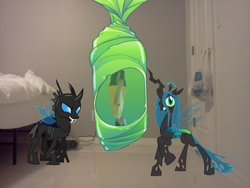 Size: 2048x1536 | Tagged: safe, queen chrysalis, changeling, changeling queen, human, clothes, cocoon, female, irl, irl human, male, photo, ponies in real life