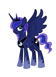 Size: 1152x1584 | Tagged: safe, artist:thecheeseburger, prince artemis, princess luna, alicorn, pony, rule 63, simple background, solo, transparent background, vector