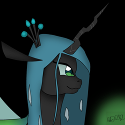 Size: 1755x1755 | Tagged: dead source, safe, queen chrysalis, changeling, changeling queen, female, solo