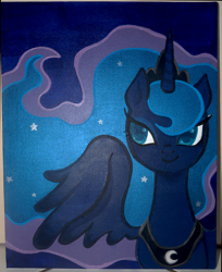 Size: 1000x1225 | Tagged: safe, artist:trefleix, princess luna, alicorn, pony, female, horn, mare, solo, traditional art