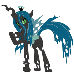 Size: 768x788 | Tagged: safe, artist:the-paper-pony, queen chrysalis, changeling, changeling queen, female, solo