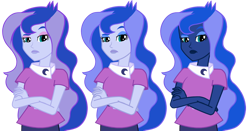 Size: 1000x525 | Tagged: safe, artist:odiz, color edit, edit, princess luna, vice principal luna, equestria girls, recolor, simple background, solo