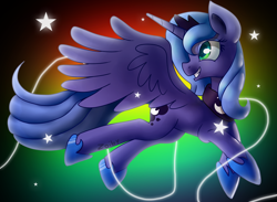 Size: 1500x1100 | Tagged: safe, artist:zoiby, princess luna, alicorn, pony, female, horn, mare, s1 luna, solo