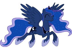 Size: 10000x6649 | Tagged: safe, artist:sirhcx, princess luna, alicorn, pony, absurd resolution, eyes closed, simple background, solo, transparent background, vector