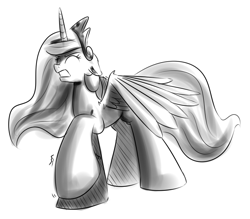 Size: 800x700 | Tagged: safe, artist:xioade, princess celestia, alicorn, pony, hooves, large hooves, sketch, solo