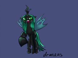 Size: 1000x750 | Tagged: safe, artist:draneas, queen chrysalis, changeling, changeling queen, 30 minute art challenge, female, hooves, horn