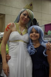 Size: 3264x4928 | Tagged: safe, princess celestia, princess luna, human, cosplay, irl, irl human, photo