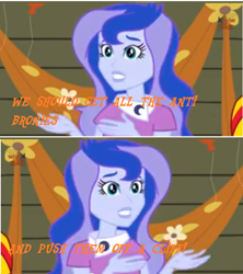 Size: 630x708 | Tagged: safe, princess luna, vice principal luna, equestria girls, meme, push it somewhere else patrick, sandy spongebob and the worm