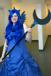 Size: 3112x4568 | Tagged: safe, artist:cute-beast-ookami, princess luna, human, cosplay, edmonton expo, edmonton expo 2012, irl, irl human, photo, scepter, solo