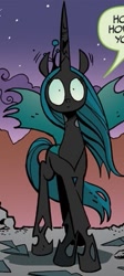 Size: 209x468 | Tagged: safe, idw, queen chrysalis, changeling, changeling queen, the return of queen chrysalis, spoiler:comic, shocked, wide eyes