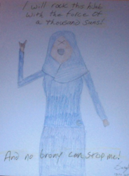 Size: 332x451 | Tagged: safe, artist:supergeek17, princess luna, human, hijab, humanized, islam, solo, xd