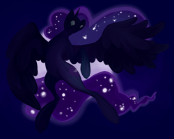 Size: 5000x4000 | Tagged: safe, artist:slimeprnicess, princess luna, alicorn, pony, female, horn, mare, simple background, solo