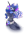 Size: 667x820 | Tagged: safe, artist:moonlightprincess002, princess luna, alicorn, pony, alternate hairstyle, crystallized, doodle, portrait, solo