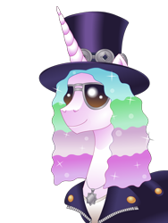 Size: 768x1024 | Tagged: safe, artist:vikvanhazel, princess celestia, alicorn, pony, clothes, costume, guns n roses, nightmare night, slash, solo