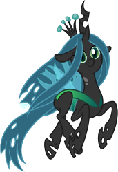 Size: 432x631 | Tagged: safe, artist:tenaflyviper, queen chrysalis, changeling, changeling queen, cute, cutealis, female, smiling