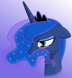 Size: 1541x1672 | Tagged: safe, artist:johnjoseco, artist:w0lfylicious, princess luna, alicorn, pony, blushing, covering, head, solo, vector