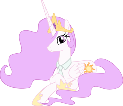 Size: 1967x1701 | Tagged: safe, artist:jerick, princess celestia, alicorn, pony, bruce almighty, female, god, mare, necktie, pink-mane celestia, simple background, solo, transparent background, vector