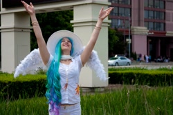 Size: 4272x2848 | Tagged: safe, artist:artisticangel17, princess celestia, human, anime north, anime north 2012, cosplay, hat, irl, irl human, photo, solo