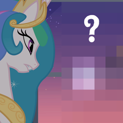 Size: 548x549 | Tagged: safe, princess celestia, alicorn, pony, princess twilight sparkle (episode), season 4, censored, mosaic censor, rule 7 bait