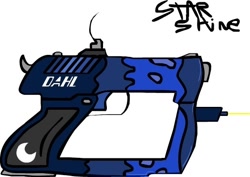 Size: 524x371 | Tagged: safe, artist:alozec, princess luna, starshine, borderlands, borderlands 2, colored, dahl, dahl corporation, gun, no pony, pistol, ponies with guns