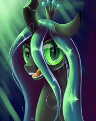 Size: 3000x3800 | Tagged: safe, artist:carligercarl, queen chrysalis, changeling, changeling queen, female, speedpaint, tongue out