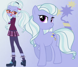 Size: 680x589 | Tagged: artist needed, safe, sugarcoat, earth pony, pony, equestria girls, equestria girls ponified, female, human ponidox, mare, ponified, self ponidox, vector