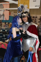 Size: 2848x4272 | Tagged: artist needed, safe, king sombra, princess luna, human, 2013, convention, cosplay, irl, irl human, london mcm expo, photo