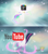 Size: 1280x1440 | Tagged: safe, edit, princess celestia, twilight sparkle, alicorn, pony, drama, fulfill your destiny, google, google plus drama, google+, hub logo, hubble, logo, princess celestia's special princess making dimension, symbolism, the hub, void, youtube