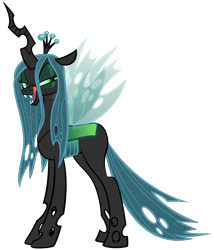 Size: 3000x3500 | Tagged: safe, artist:dcencia, queen chrysalis, changeling, changeling queen, bueno, simple background, solo, transparent background, vector