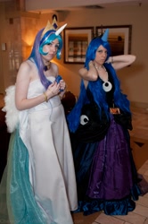 Size: 2848x4288 | Tagged: safe, princess celestia, princess luna, human, cosplay, irl, irl human, photo