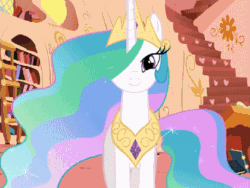Size: 400x300 | Tagged: safe, princess celestia, alicorn, pony, ace attorney, animated, crossover, psyche locks, solo, turnabout storm