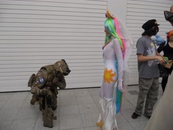 Size: 4000x3000 | Tagged: safe, princess celestia, human, cosplay, f2000, gun, irl, irl human, photo, rifle, weapon