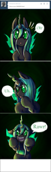 Size: 651x2161 | Tagged: safe, queen chrysalis, changeling, changeling queen, nymph, ask, cute, cutealis, filly queen chrysalis, tumblr