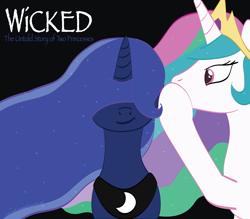 Size: 4708x4132 | Tagged: safe, artist:idontrunntoofast, princess celestia, princess luna, alicorn, pony, absurd resolution, ponified, wicked