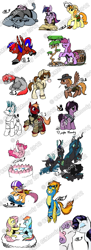 Size: 800x2193 | Tagged: safe, artist:gimoody, berry punch, berryshine, carrot top, fido, fluttershy, golden harvest, pinkie pie, queen chrysalis, rarity, scootaloo, spitfire, sweetie belle, twilight sparkle, oc, oc:calamity, changeling, changeling queen, diamond dog, earth pony, pegasus, pony, unicorn, fallout equestria, battle saddle, cloud, cowboy hat, dashite, do not steal, eyes closed, fanfic, fanfic art, female, flying, gun, hat, hooves, lying down, male, mare, on a cloud, rifle, sitting, sitting on cloud, smiling, spread wings, stallion, standing, teeth, wall of watermarks, watermark, weapon, wings