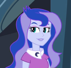 Size: 326x311 | Tagged: safe, screencap, princess luna, vice principal luna, equestria girls, equestria girls (movie), colored skin, cropped, humanized, solo