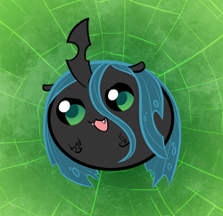 Size: 1200x1164 | Tagged: safe, artist:willdrawforfood1, queen chrysalis, changeling, changeling queen, blob, chubbie, solo