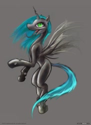 Size: 800x1100 | Tagged: safe, artist:darkdoomer, queen chrysalis, changeling, changeling queen, female, solo