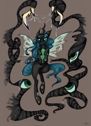 Size: 900x1247 | Tagged: safe, artist:adorasbliss, queen chrysalis, changeling, changeling queen, female, monster, surreal