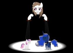 Size: 1650x1200 | Tagged: safe, artist:ask-artila, princess luna, oc, alicorn, pony, marionette, pointy ponies, puppet