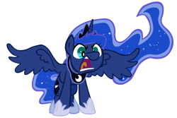 Size: 1344x900 | Tagged: safe, artist:crystalchan2d, princess luna, alicorn, pony, angry, simple background, solo, yelling