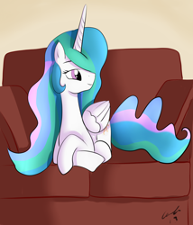 Size: 4500x5250 | Tagged: safe, artist:matimus91, princess celestia, alicorn, pony, absurd resolution, sofa, solo