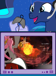 Size: 563x769 | Tagged: safe, princess luna, alicorn, pony, astral finish, blazblue, blazblue chronophantasma, exploitable, exploitable meme, gamer luna, kokonoe, meme, obligatory pony, tv meme