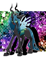 Size: 600x818 | Tagged: safe, artist:zakro, queen chrysalis, changeling, changeling queen, female, pixiv, solo