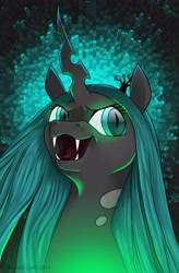 Size: 1728x2641 | Tagged: dead source, safe, artist:elizabethcat, queen chrysalis, changeling, changeling queen, female, solo