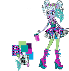 Size: 700x725 | Tagged: safe, sugarcoat, equestria girls, legend of everfree, concept art, geometric, high heels, shoes, simple background, transparent background, what could have been