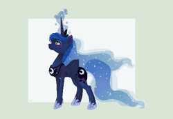 Size: 541x375 | Tagged: safe, artist:scorpionpixels, princess luna, alicorn, pony, oekaki, pixel art, solo