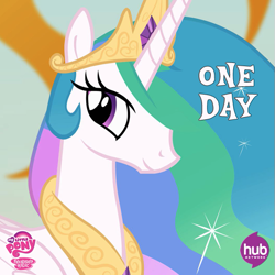 Size: 549x549 | Tagged: safe, princess celestia, alicorn, pony, season 4, countdown, female, mare, official, one day, solo, the hub