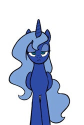 Size: 451x672 | Tagged: safe, artist:mirandathepanda, princess luna, alicorn, pony, female, horn, mare, simple background, solo