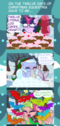 Size: 918x1920 | Tagged: safe, artist:psychodiamondstar, lemon zest, sci-twi, sugarcoat, twilight sparkle, fruit bat, pony, equestria girls, christmas, crystal prep shadowbolts, equestria girls ponified, holiday, ponified, seaponified, sneezing, snow, species swap, unicorn sci-twi, winter